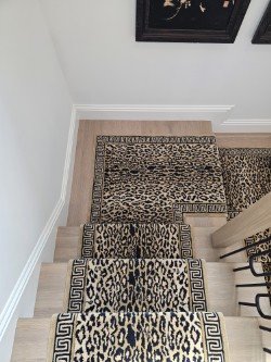 leapard print stair runner